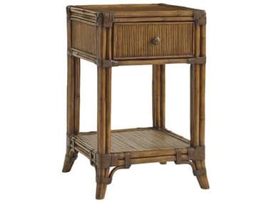 Tommy Bahama Bali Hai Del Sol 19&quot; Wide 1-Drawer Brown Rattan Nightstand TO593622