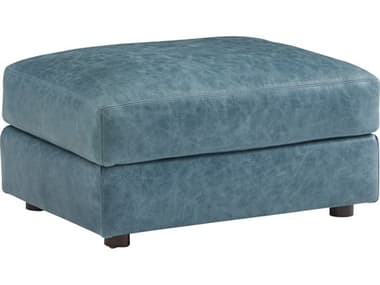 Tommy Bahama Key Biscayne Blue Leather Ottoman TOLL71294440