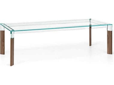 Tonelli Perseo Extra Clear Glass Rectangular Dining Table TONPERSEORECTANGLE