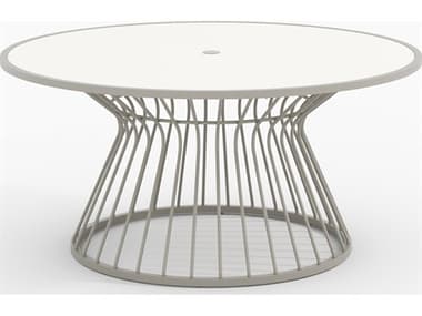 Tropitone Kali Aluminum Round Dining Table with Umbrella Hole TP122460U28