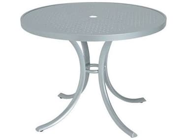 Tropitone Boulevard Aluminum 36'' Round Dining Table with Umbrella Hole TP1836SBU