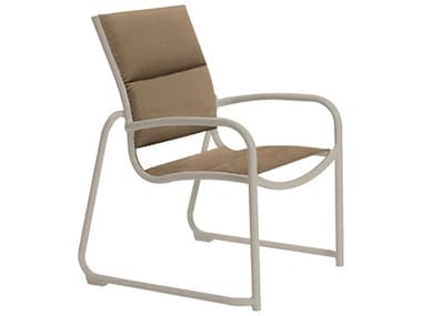 Tropitone Millennia Padded Sling Aluminum Sled Base Dining Arm Chair TP220425PS