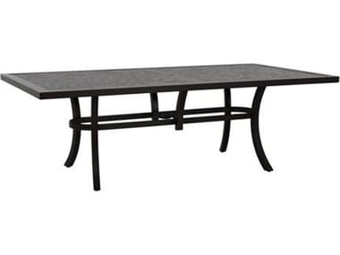 Tropitone Cast KD Aluminum Arazzo 84''W x 44''D Rectangular Dining Table With Umbrella Hole TP282085U28