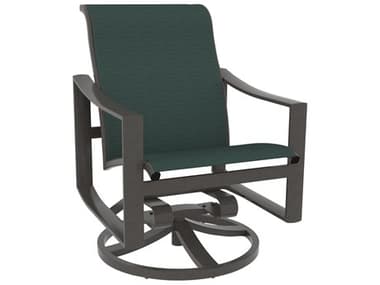 Tropitone Kenzo Sling Aluminum Swivel Rocker Dining Arm Chair TP381569