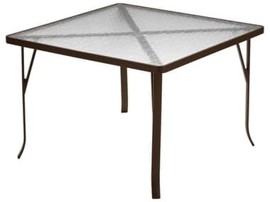 Tropitone Acrylic Cast Aluminum 42'' Square ADA Dining Table with Umbrella Hole TP4243AU