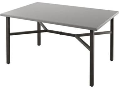 Tropitone Matrix Aluminum 64''W x 36''D Rectangular KD Counter Table with Umbrella Hole TP442071U34