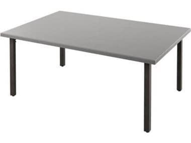 Tropitone Matrix Aluminum Rectangular KD Outdoor Patio Dining Table with Umbrella Hole TP442072U28