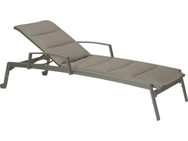 Tropitone Elance Padded Sling Aluminum Chaise Lounge with Wheels TP461433WPS