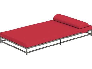 Tropitone Cabana Club Aluminum Cushion 8'' x 4'' Party Lounge Bed With Headrest TP591056HR