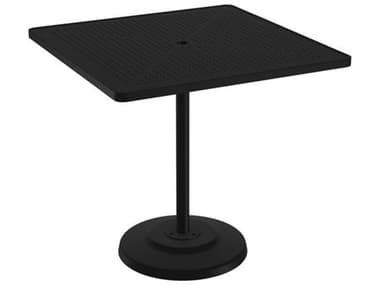 Tropitone Boulevard Aluminum 42'' Wide Square KD Pedestal Bar Umbrella Table TP701491SBU