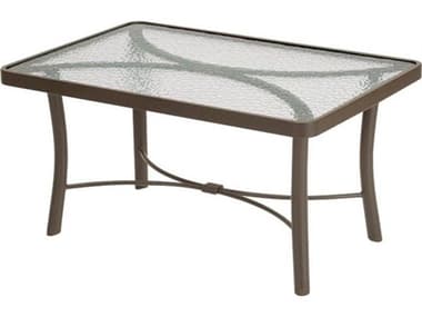 Tropitone Acrylic & Glass Tables Obscure Cast Aluminum Rectangular Coffee Table TP720239G