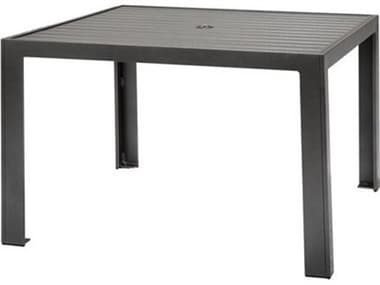 Tropitone Aluminum Slat 42'' Square Dining Table with Umbrella Hole TP872043U29