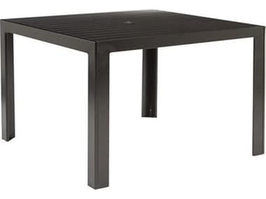Tropitone Aluminum Slat 48'' Square Dining Table with Umbrella Hole TP872058U30