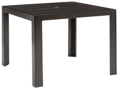Tropitone Aluminum Slat 36'' Square Dining Table with Umbrella Hole TP872076U29