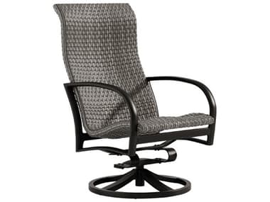 Tropitone Ronde Woven High Back Swivel Rocker Dining Arm Chair TP922370WS