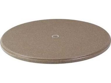 Tropitone Stoneworks Faux Granite 60'' Wide Round Top with Umbrella Hole TPFG60RU