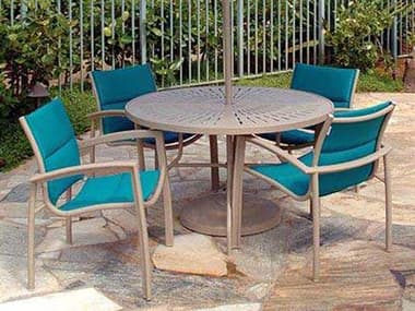 Tropitone South Beach Padded Sling Aluminum Dining Set TPSOUTHBPDINSET