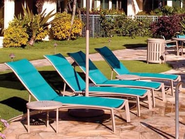 Tropitone South Beach Padded Sling Aluminum Lounge Set TPSOUTHBPLNGESET3