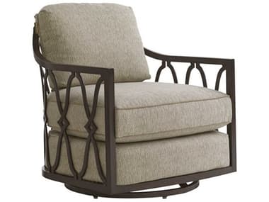 Tommy Bahama Outdoor Black Sands Cast Aluminum Cushion Swivel Lounge Chair in 7430-11 fabric TR32351041