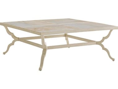 Tommy Bahama Outdoor Misty Garden Cast Aluminum 48''Wide Square Porcelain Top Coffee Table TR3239947C