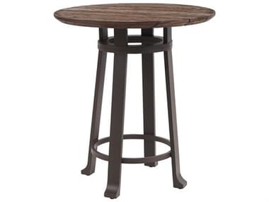 Tommy Bahama Outdoor Kilimanjaro Teak 38'' Wide Round High-Low Table TR3350873C