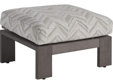 Tommy Bahama Outdoor Mozambique Synthetic Teak Taupe Gray Ottoman TR337044