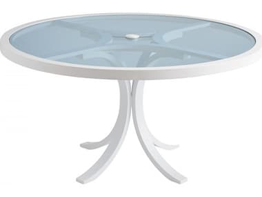 Tommy Bahama Outdoor Old Breeze Promenade Aluminum Pearl White Table Base for Round Dining Table TR3460870TB