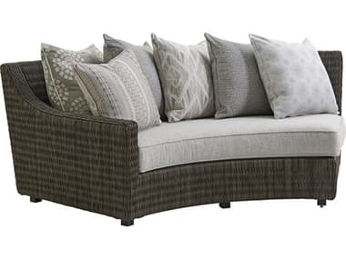 Tommy Bahama Outdoor Cypress Point Ocean Terrace Wicker Left Arm Facing Curved Sofa TR390082L