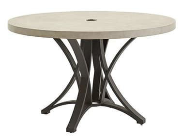 Tommy Bahama Outdoor Cypress Point Ocean Terrace Aluminum 48''Wide Round Dining Table TR3900875WT3900875TB