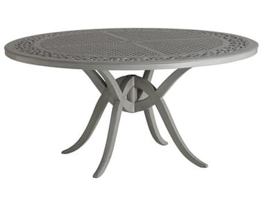 Tommy Bahama Outdoor Silver Sands Aluminum 60'' Wide Round Dining Table with Umbrella Hole TR3945875CT3945875TB