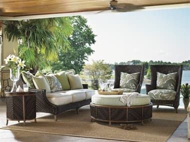 Tommy Bahama Outdoor Island Estate Lanai Wicker Cushion Lounge Set TRISLANDESTATELANAI05