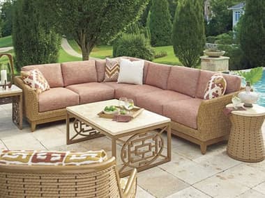 Tommy Bahama Outdoor Los Altos Valley View Wicker Cushion Sectional Lounge Set TRLSALTSVLLYSECLNGSET
