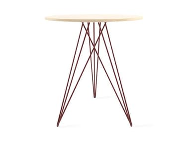 Tronk Design Hudson 18" Round Wood End Table TROHUDNOINL
