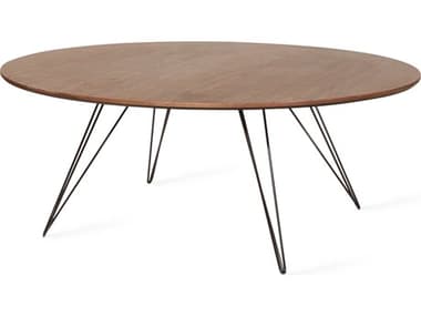 Tronk Design Williams Round Wood Coffee Table TROWILCOFWALCIR