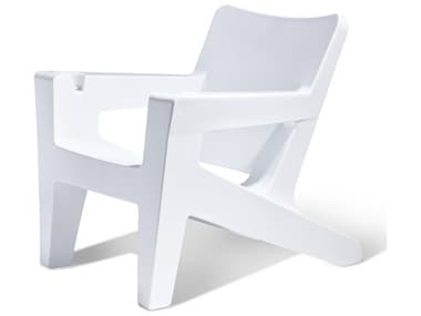 Tupelo Goods Bask Marine Grade Polyethylene Lounge Chair in Highcloud White TUP8400700