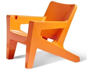 Tupelo Goods Bask Marine Grade Polyethylene Lounge Chair in Vintage Orange TUP8400730