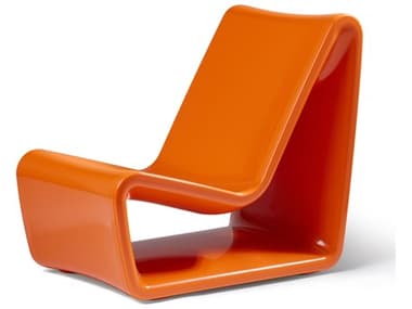 Tupelo Goods Loop Marine Grade Polyethylene Lounge Chair in Vintage Orange TUP8800730