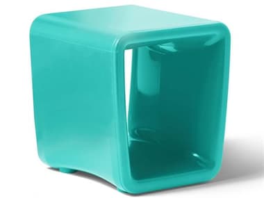 Tupelo Goods Loop Marine Grade Polyethylene Square End Table in Seafoam Green TUP8801720