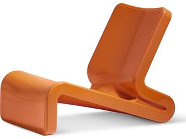 Tupelo Goods Line Marine Grade Polyethylene Lounge Chair in Vintage Orange TUP8900730