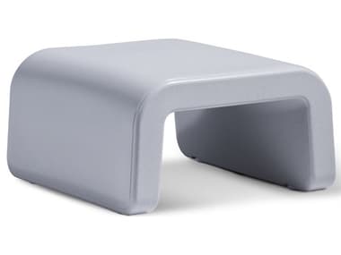 Tupelo Goods Line Marine Grade Polyethylene Ottoman in Concrete Gray TUP8901710