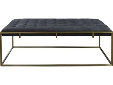 Universal Furniture Accents Burnham Black / Antique Brass Ottoman UF687514653