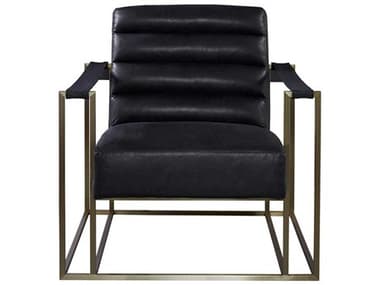 Universal Furniture Jensen 34" Black Leather Accent Chair UF687535653