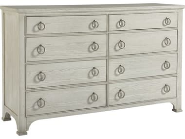 Universal Furniture Coastal Living The Escape 64" Wide 8-Drawers White Ash Wood Double Dresser UF833040
