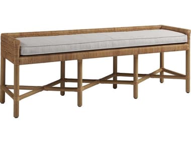 Universal Furniture Coastal Living 62" Sandbar Brown Fabric Upholstered Accent Bench UF833380