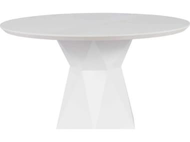 Universal Furniture Miranda Kerr Alabaster / White Lacquer 54'' Wide Round Dining Table UF956656