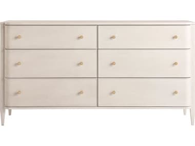Universal Furniture Miranda Kerr Chelsea 68" Wide 6-Drawers White Solid Wood Double Dresser UF956A050