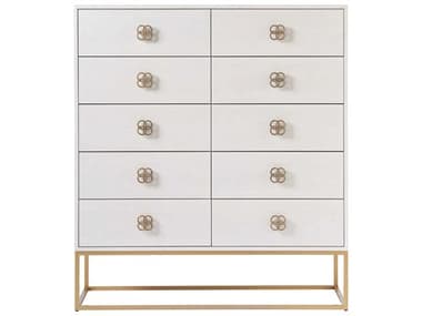 Universal Furniture Miranda Kerr 50" Wide Alabaster Soft Gold White Accent Chest UF956A150