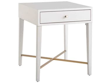 Universal Furniture Miranda Kerr Love Joy Bliss 22" Rectangular Wood Alabaster Soft Gold End Table UF956A815