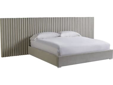 Universal Furniture Modern Decker Wall Crypton Sorrell Glacier Gray Upholstered Queen Platform Bed UF964210BW