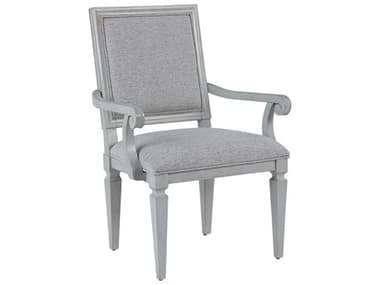 Universal Furniture Summer Hill Woven Gray Fabric Upholstered Arm Dining Chair UF986635PRTA
